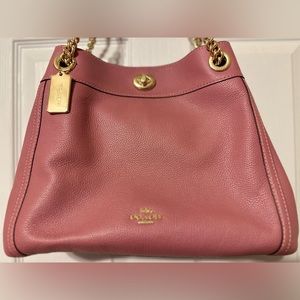 BNWT Coach Pebble Turnlock Eddie Bag